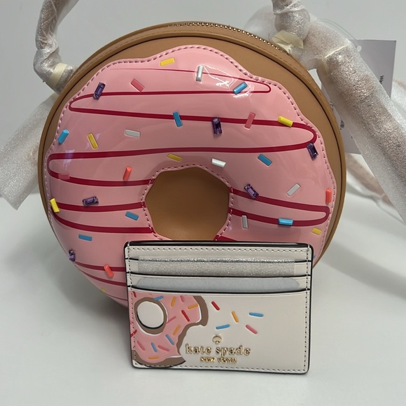 Kate Spade Donut Top Handle Crossbody Bag 7.24”H x 7.24”W x 4”D Smooth Leather - Picture 5 of 11